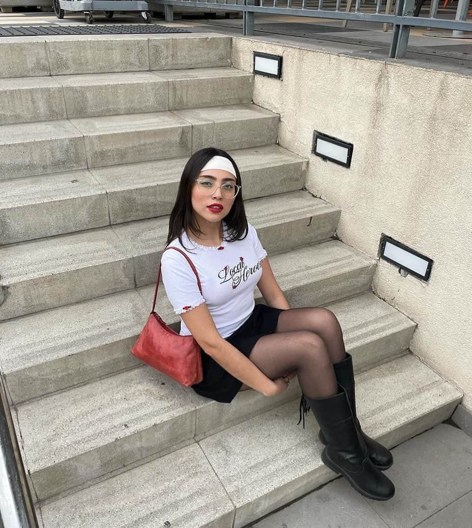 LOCAL HEROESのインスタグラム：「sittin’ pretty 🐞 / @martinaromanpz in Ladybug Slim Fit Tee」