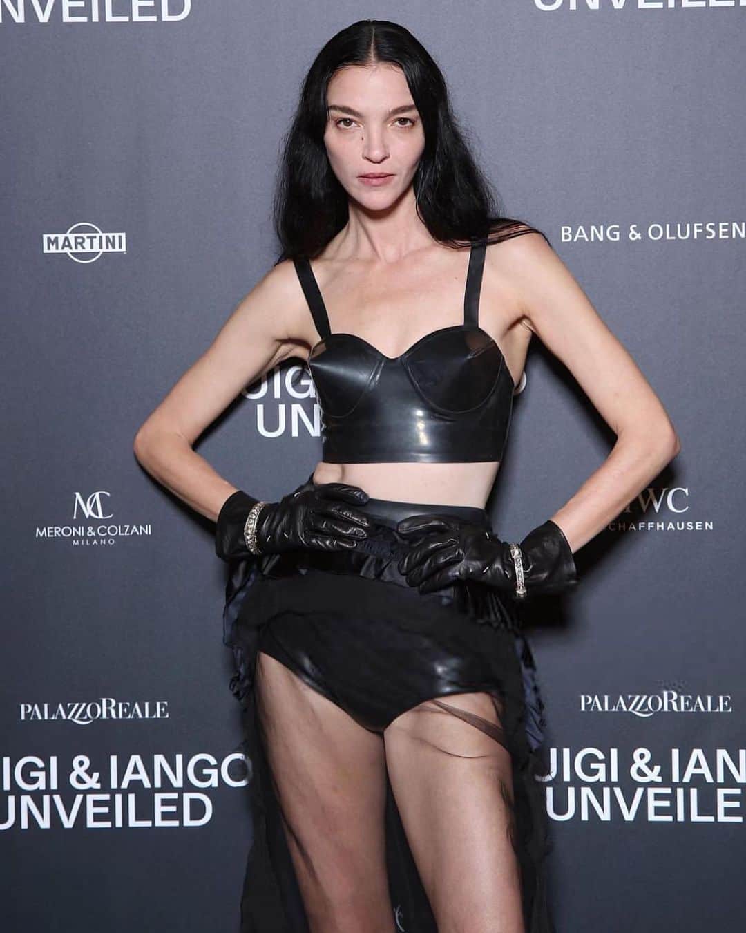 Maison Margielaのインスタグラム：「Maria Carla Boscono in Maison Margiela Co-Ed Collection 2023 at the Luigi and Iango Exhibition Styling by @RamonaTabita」