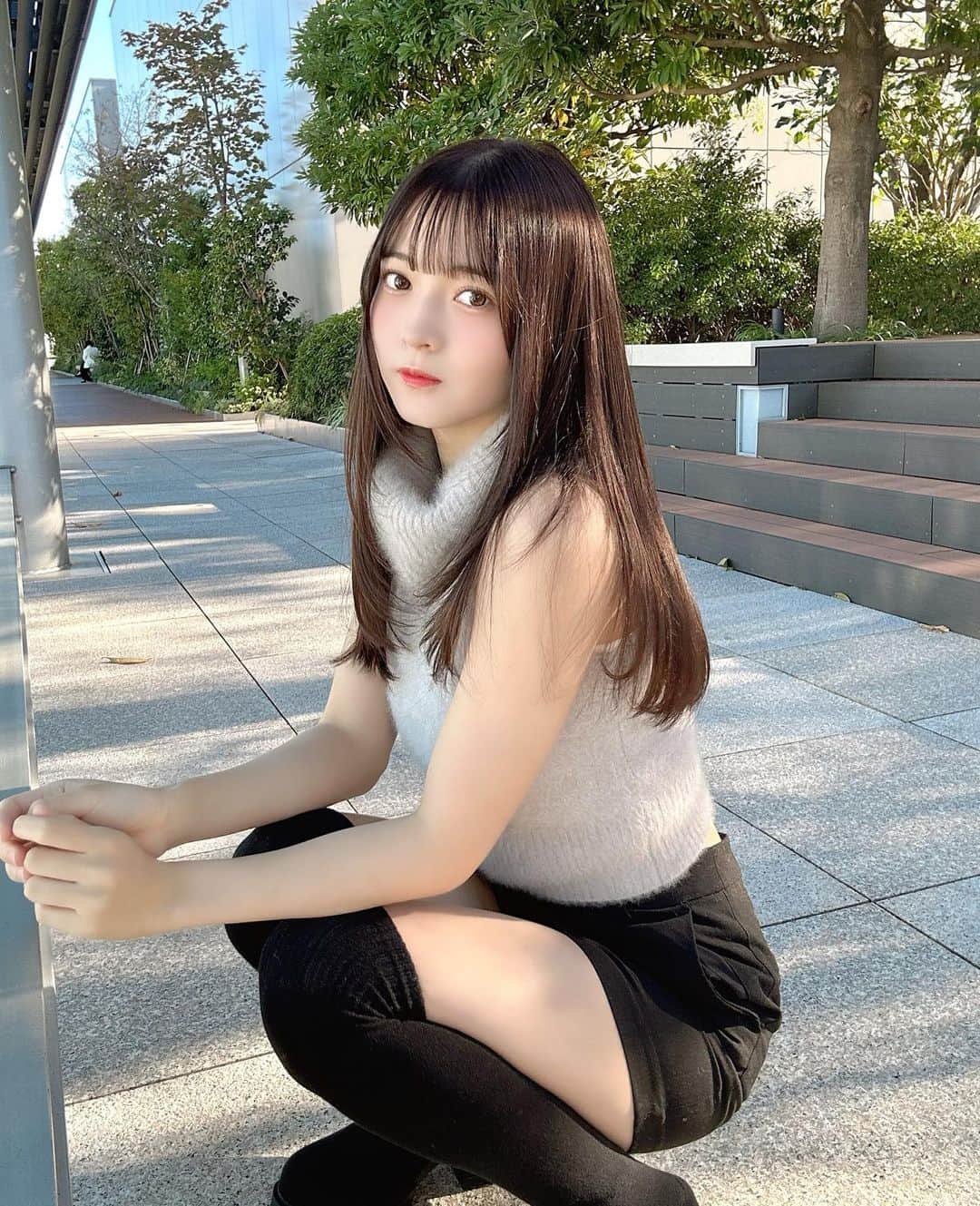のインスタグラム：「もう寒くて絶対にできない格好」