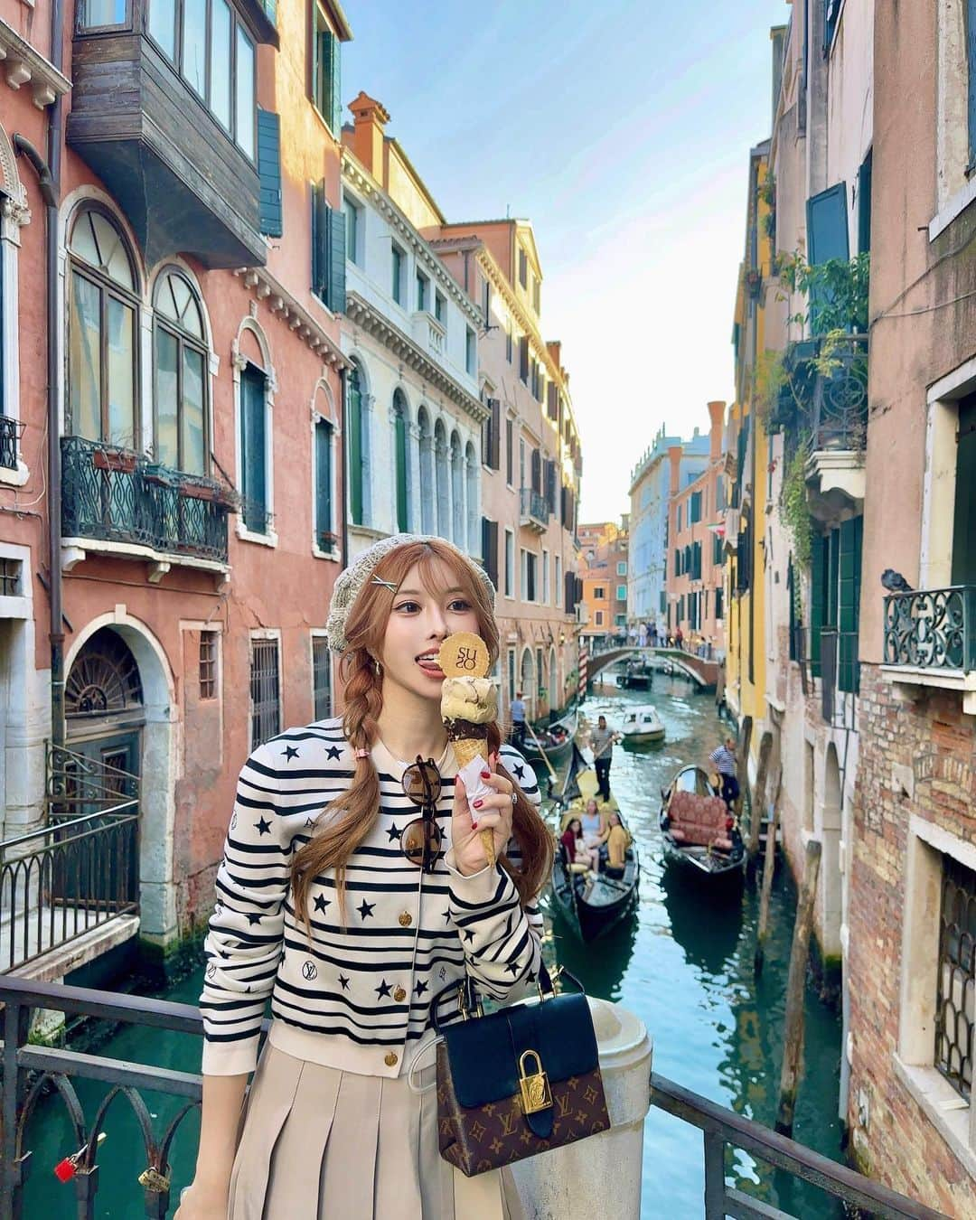 藤咲めいのインスタグラム：「イタリアといえばジェラート🇮🇹🍨💗」