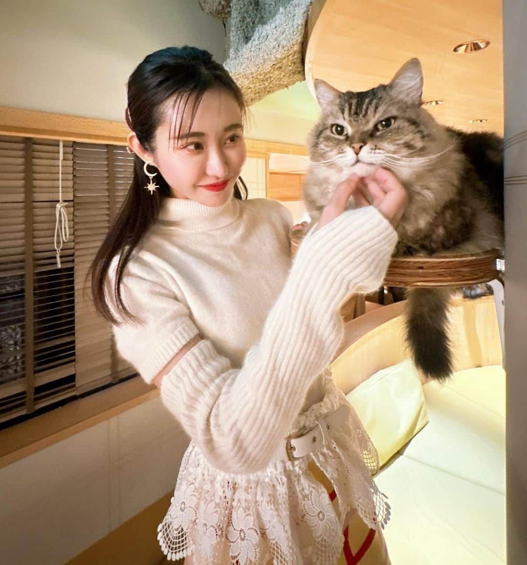 月中秋実さんのインスタグラム写真 - (月中秋実Instagram)「・ ・ 猫アレルギーに なったのかもしれない、、 ・ ・ #猫カフェ#catcafe#ねこ#ぬこ#かわいい」11月17日 16時59分 - tukinakaakimi