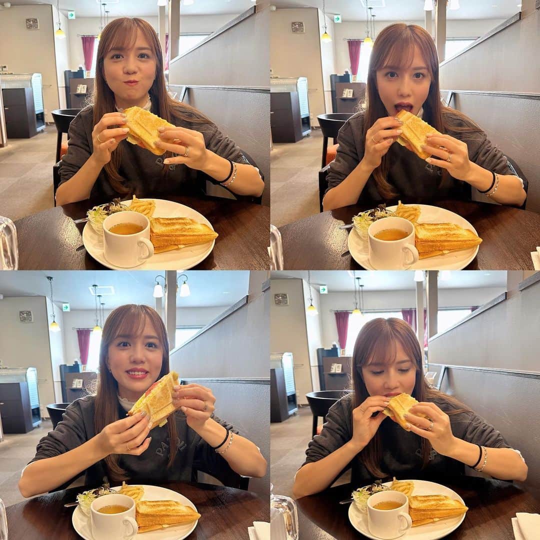 丸高愛実さんのインスタグラム写真 - (丸高愛実Instagram)「最近ホットサンド🥪好き😋😋😋💓  #ホットサンド #BLT #カフェ #ランチ」11月17日 17時05分 - marutakamanami