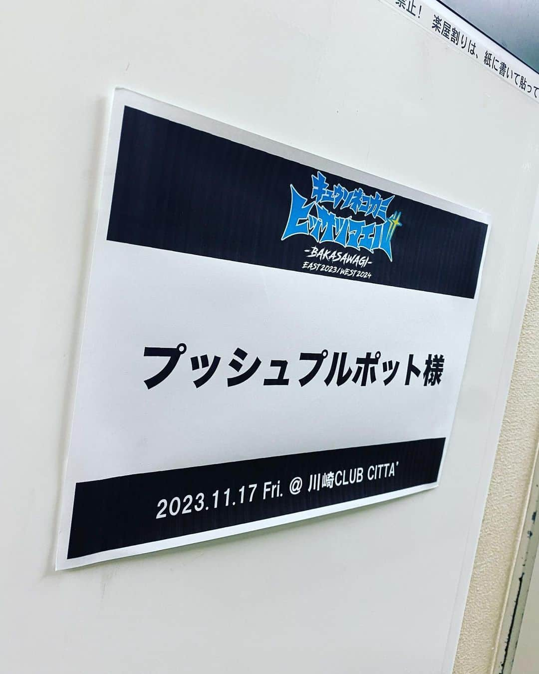 橋本塁のインスタグラム：「【プッシュプルポット川崎】 本日の現場はクラブチッタ川崎でのキュウソネコカミの「ヒッサツマエバ-BAKASAWAGI-」ツアーでのプッシュプルポットのライブ撮影！今日も今日とてヴァシャっと撮るど！ #サウシュー　#プッシュプルポット」