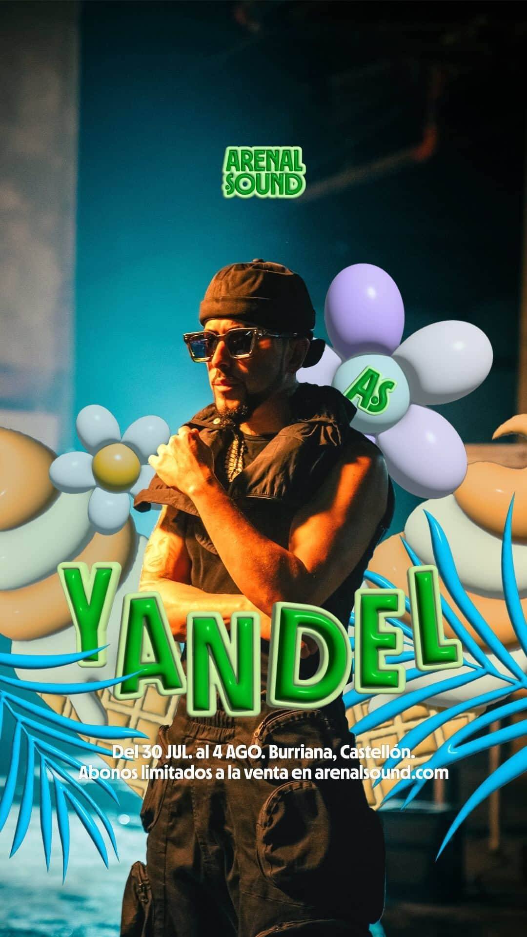 ヤンデルのインスタグラム：「@yandel NUEVO ARTISTA CONFIRMADO😱🔥😉 El rey del reggaeton se viene a Arenal Sound 2024! Vamos vamos vamossss😎 Consigue tu abono ahora en arenalsound.com」