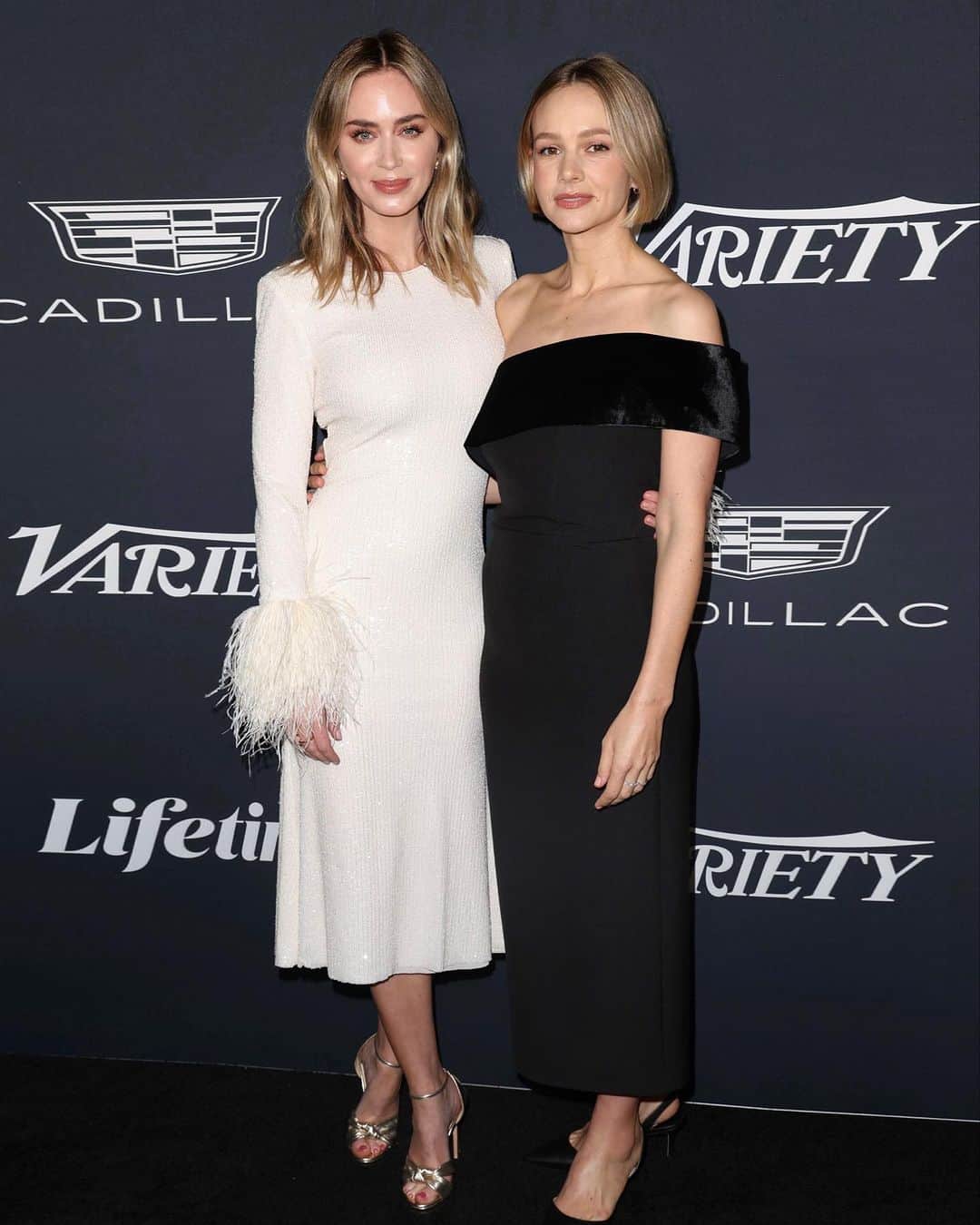 SELF PORTRAITのインスタグラム：「Emily Blunt wearing self-portrait and Carey Mulligan wearing @roland_mouret at Variety’s Power of Women event in Los Angeles last night.」