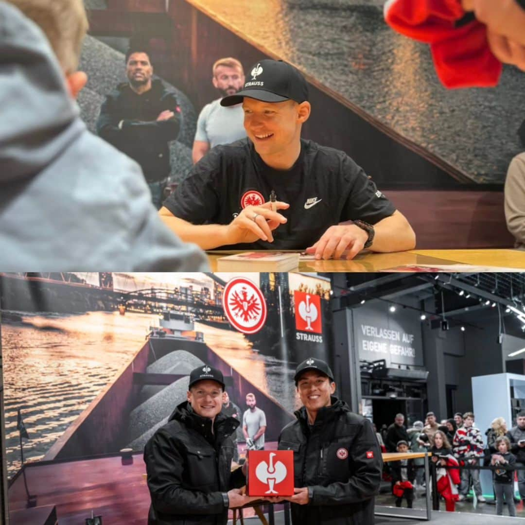 セバスティアン・ローデのインスタグラム：「Autogrammstunde mit @makoto_hasebe_official 🙏🏻🙂 #SGE @eintrachtfrankfurt」