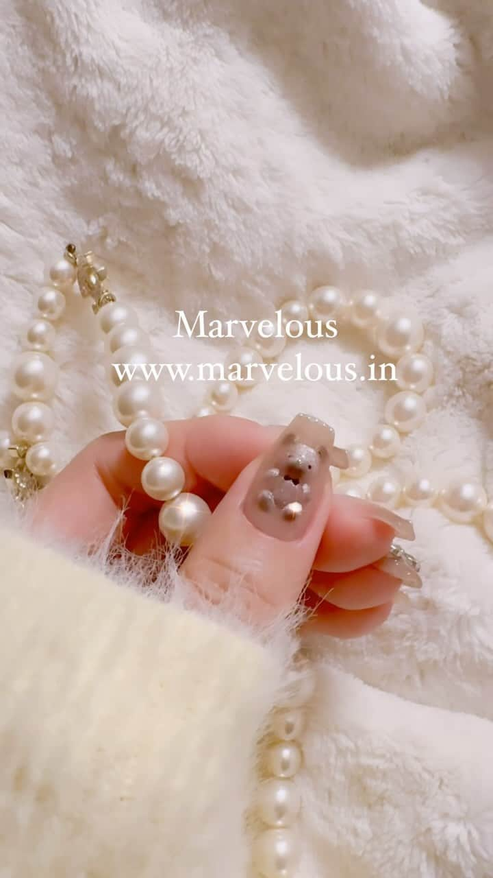 中里法子のインスタグラム：「www.marvelous.in 🧸  #Marvelous #マーヴェラス‬ #ネイルサロンMarvelous ‪#広尾ネイルサロン #恵比寿ネイルサロン‬ ‪‪‪#広尾ネイルサロンMarvelous ‪#恵比寿ネイルサロンMarvelous #広尾ネイル #恵比寿ネイル ‪#ネイルサロン #nails」