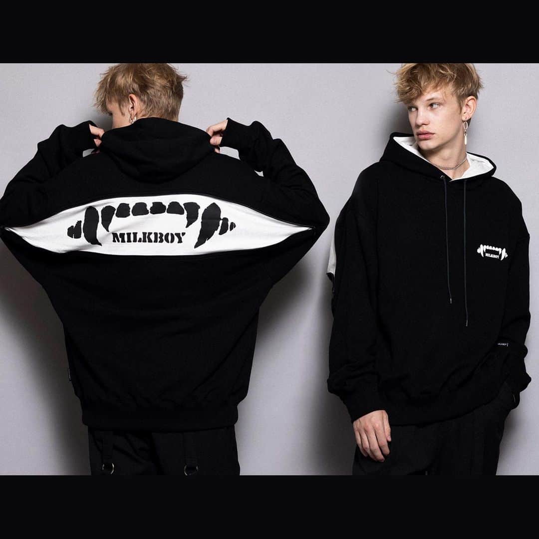 MILKBOYのインスタグラム：「MILKBOY 2023 Winter Collection  ZIP FANG HOODIE  #milkboy」