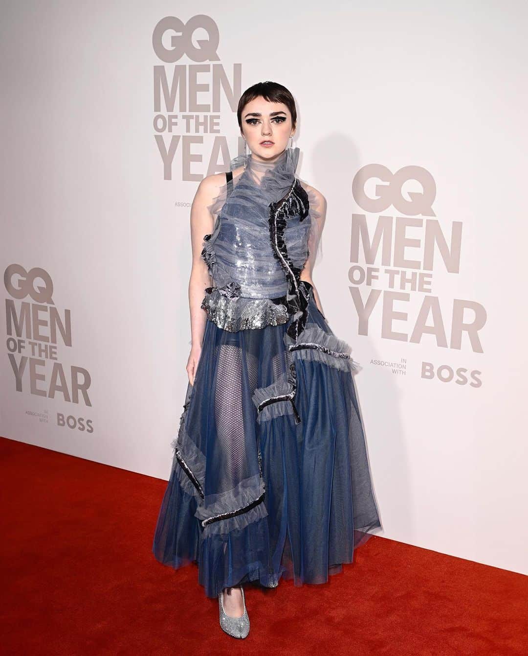 Maison Margielaのインスタグラム：「Maisie Williams in Maison Margiela Co-Ed Collection 2023 at the GQ Men Of The Year Awards 2023 at The Royal Opera House in London Styling by @studioand」