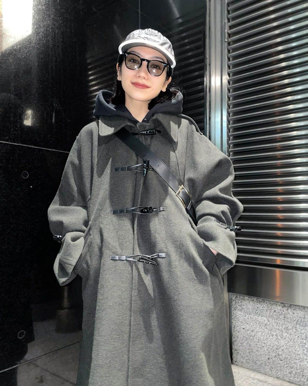 田野優花のインスタグラム：「ダッフルコートデビューの日🤧」