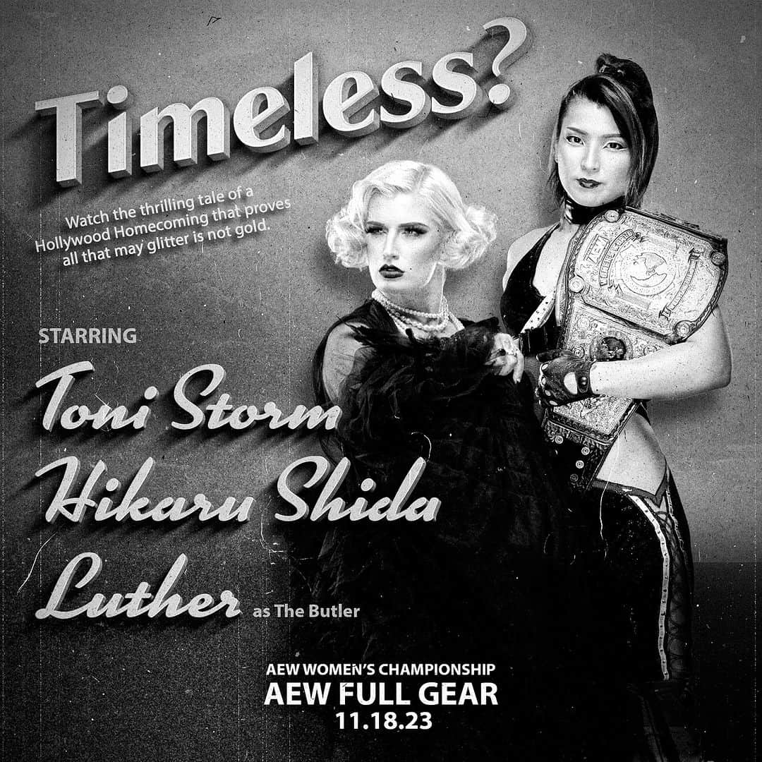 トニー・ストームのインスタグラム：「Will Toni Storm's Hollywood Homecoming be a golden one?  We find out when she battles @shidahikaru for the @aew Women's World Title TOMORROW NIGHT at #aewfullgear」