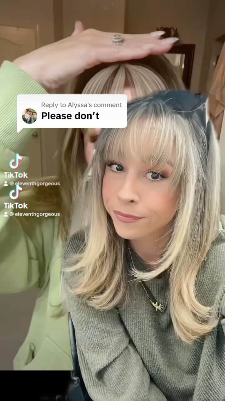 Tracy and Stefanieのインスタグラム：「I already did it. ✂️ #bangs #newhair #alreadydidthat #haircut」