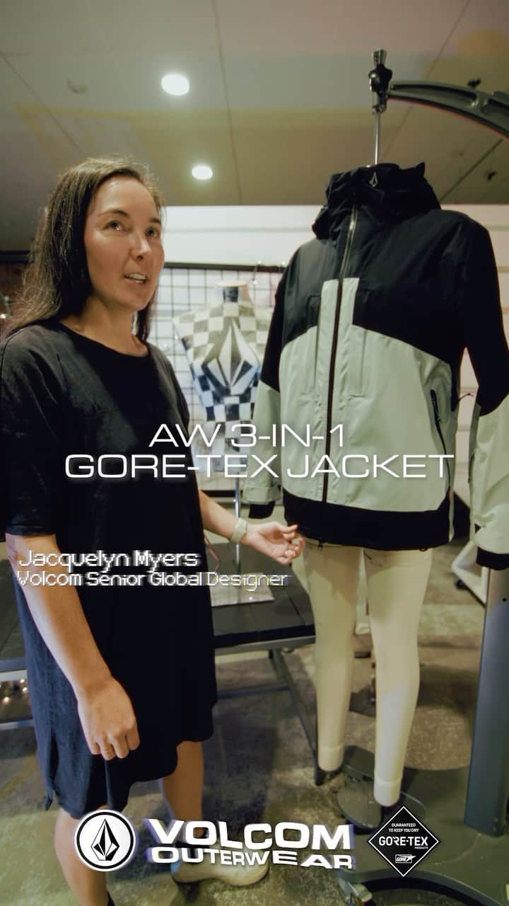Volcom Women'sのインスタグラム：「Insight to the AW 3-in-1 GORE-TEX Jacket from @volcom Senior Global Designer @jackieamyers   Learn more at https://vol.cm/womensgore  #volcomouterwear @volcomwomens @goretexbrand」