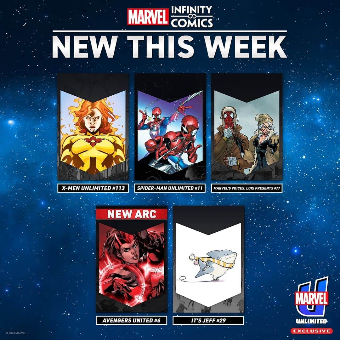 Marvel Entertainmentさんのインスタグラム写真 - (Marvel EntertainmentInstagram)「A new arc featuring Scarlet Witch, web-tastic Spider-Man stories, It's Jeff, need we say more? Sign up to start reading these new Infinity Comics, now available in the #MarvelUnlimited app!」11月18日 8時00分 - marvel