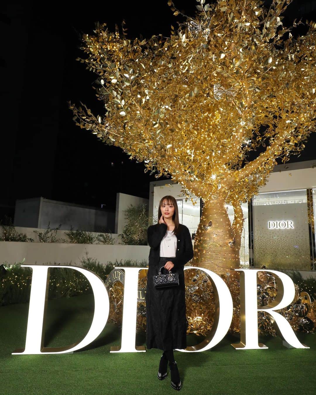 内田理央さんのインスタグラム写真 - (内田理央Instagram)「Dior Holiday event 表参道交差点で開催中のPOP UPにお邪魔しました♡  Cruise collectionと呼応するバタフライが輝く空間🦋 キラキラしていて素敵だったー！！ 12/25まで開催中です。行ってみてね♡  @Dior #DiorCruise #ディオールホリデーポップアップ  #ディオールファインジュエリー #SupportedByDior」11月17日 23時30分 - rio_uchida