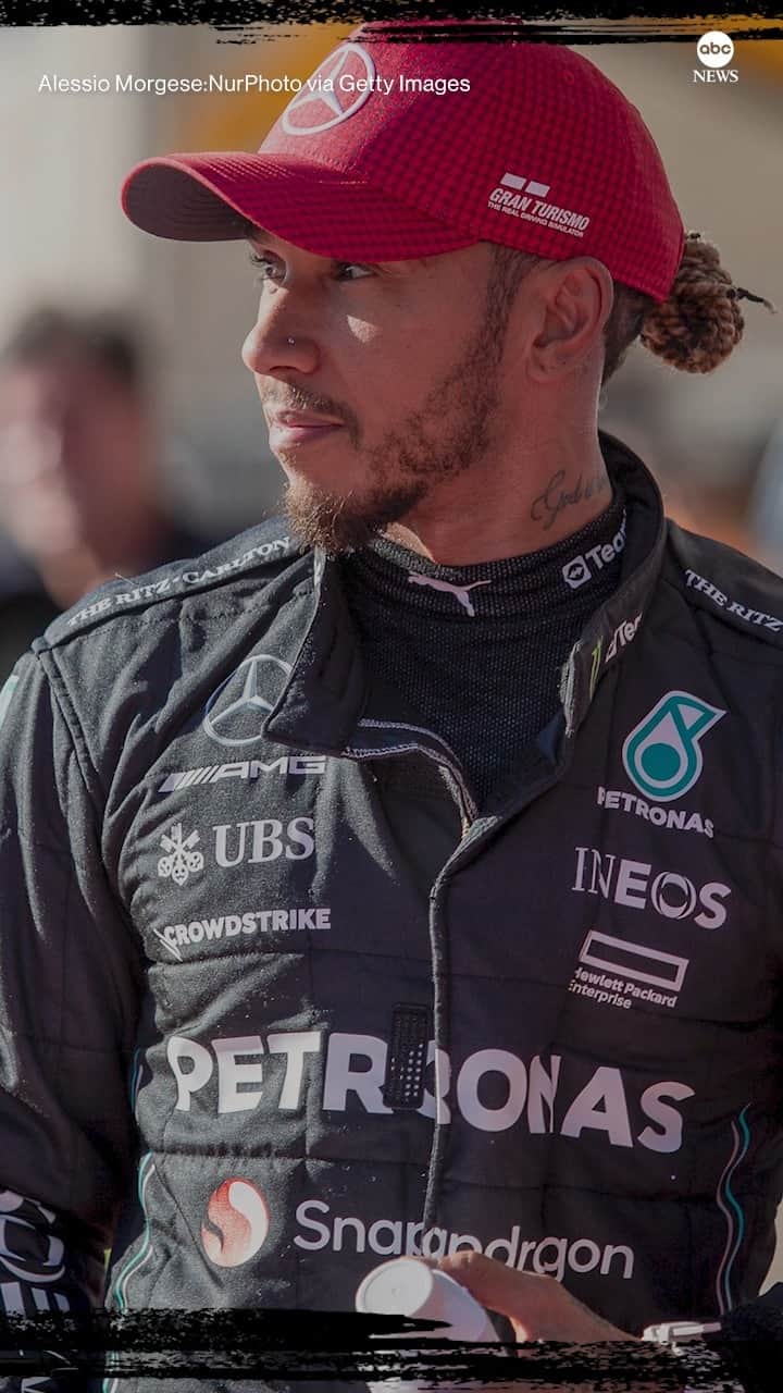 ABC Newsのインスタグラム：「Formula One driver Lewis Hamilton has many titles: Seven-time world champion. Entrepreneur. Activist. Philanthropist. Sir.  Hamilton holds the record for the most wins in Formula One (103), most pole positions (104) and most podium finishes (107). Some say he's the best driver to compete in the series — ever.  Now, Hamilton and the Mercedes-AMG Petronas team are seeking their first Grand Prix win of the season on Saturday.  @ABCNews spoke to Hamilton one-on-one in Las Vegas ahead of the race.」