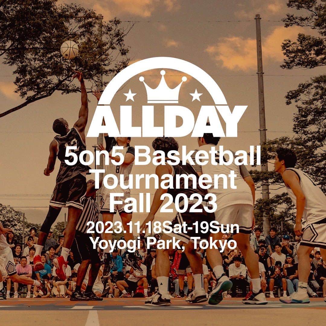 のインスタグラム：「11/19/2023(Sun)🏀  ALLDAY @alldaybasketball_official  5on5 Basketball Tournament  Fall 2023  At Yoyogi Park   #ALLDAY」