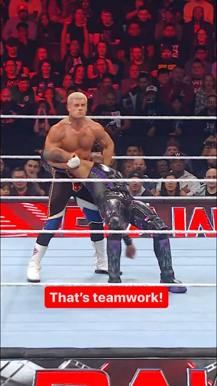 WWEのインスタグラム：「@americannightmarecody and @uceyjucey deliver the tag team goods!」