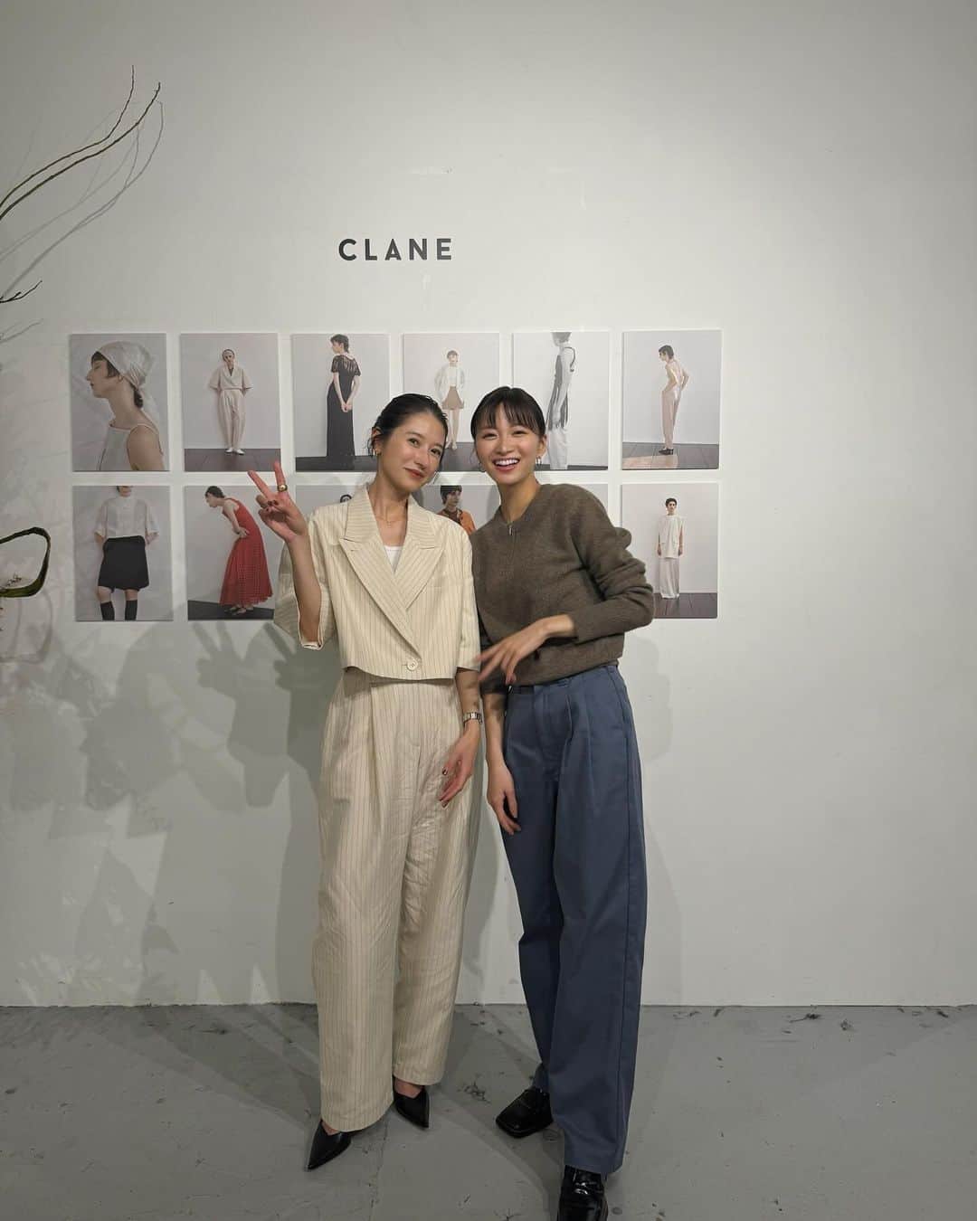 松本恵奈のインスタグラム：「今日は展示会最終日でした♡ みんなでお洋服の話しながらわちゃわちゃして 楽しかったな○ ありがとうございました♡ #clane #24ss #展示会」
