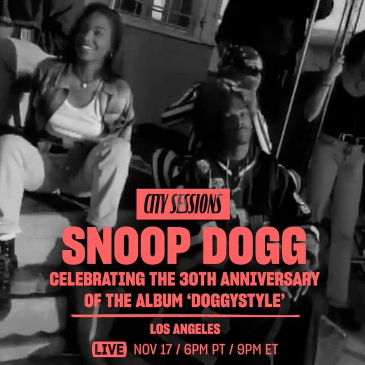 のインスタグラム：「West Coast stand up 🌴 We’re celebrating the 30th anniversary of ‘Doggystyle’ with the legendary @snoopdogg. Tap in tonight live on @amazonmusic’s Twitch channel. #50&Forever」