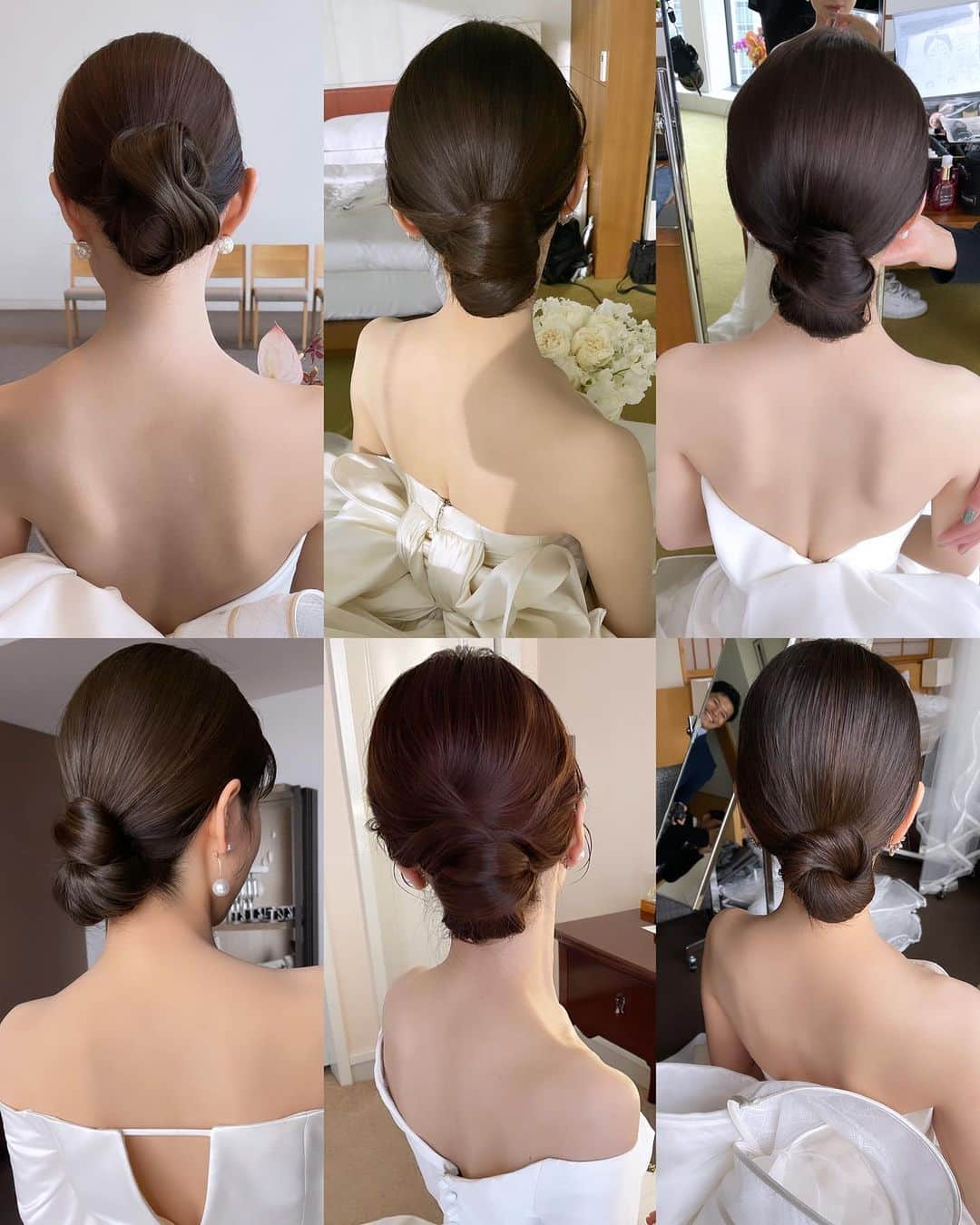 野口忍 hair make upさんのインスタグラム写真 - (野口忍 hair make upInstagram)「シニヨンに艶があると ドレス姿、ヘアメイクが更に映えます✨ 皆さんのシニヨン艶々〜😍  お2人から結婚式を任せてもらえる事が 非常に嬉しく、光栄でございます！  11月も中盤！早い！ 選択と集中とスピード感を 持っていきます！  ブライダルメンテナンスはこちら @atren.deu.salon　 セルフ前撮りはこちら @atren.deu.wedding 新郎様メンテナンスはこちら @atren_deu_homme ･･─･･─･･─･･─･･─･ #ブライダルメンテナンス #結婚式#前撮り#後撮り  ･･─･･─･･─･･─･･─･ ◽️ブライダルメンテナンス𝐌𝐄𝐍𝐔 ☑︎𝒃𝒓𝒊𝒅𝒂𝒍 𝒗𝒆𝒊𝒍 𝒄𝒐𝒍𝒐𝒓 　 透明感を出したい花嫁様は 【𝒃𝒓𝒊𝒅𝒂𝒍 𝒘 𝒄𝒐𝒍𝒐𝒓 】 透明感&立体感を出したい花嫁様は 【𝒃𝒓𝒊𝒅𝒂𝒍 𝒉𝒊𝒈𝒉𝒍𝒊𝒈𝒉𝒕 𝒄𝒐𝒍𝒐𝒓】  こちらで予約お願い致します。 　 ☑︎𝒃𝒓𝒊𝒅𝒂𝒍 𝒄𝒖𝒕  華やかなポニーテール、ハーフアップ、上品で洗練されたダウンスタイルをご希望の花嫁様。 タキシードに合わせたフォーマル、スタイリッシュ、モダンなメンズヘアご希望の新郎様。  ☑︎𝒃𝒓𝒊𝒅𝒂𝒍 𝒕𝒓𝒆𝒂𝒕𝒎𝒆𝒏𝒕 　 ・ブライダルトリートメント ・ブライダル髪質改善トリートメント  　 ◽️使用スタイリング剤 　 【𝑨𝑻𝑹𝑬𝑵 𝑫𝑬𝑼 𝑺𝑯𝑨𝑴𝑷𝑶𝑶】  キューティクルを整え艶感を保つブライダルシャンプー 　 ◽️サロンのご予約はこちらから @atren.deu.salon　  #花嫁美容#花嫁ヘアスタイル#結婚式#ブライダルヘアメイク#式場見学#お色直し#ブーケ#セルフフォト#韓国ヘアメイク#入籍#ドレス迷子#プロポーズ#結婚指輪#パレス花嫁#東京會舘花嫁#韓国」11月18日 1時26分 - shinobunbunmaru_atren_deu