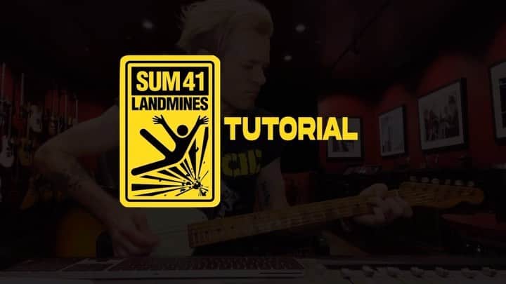 Sum 41のインスタグラム：「For everyone asking how to play “Landmines” on guitar, here’s how I did it on the record.」