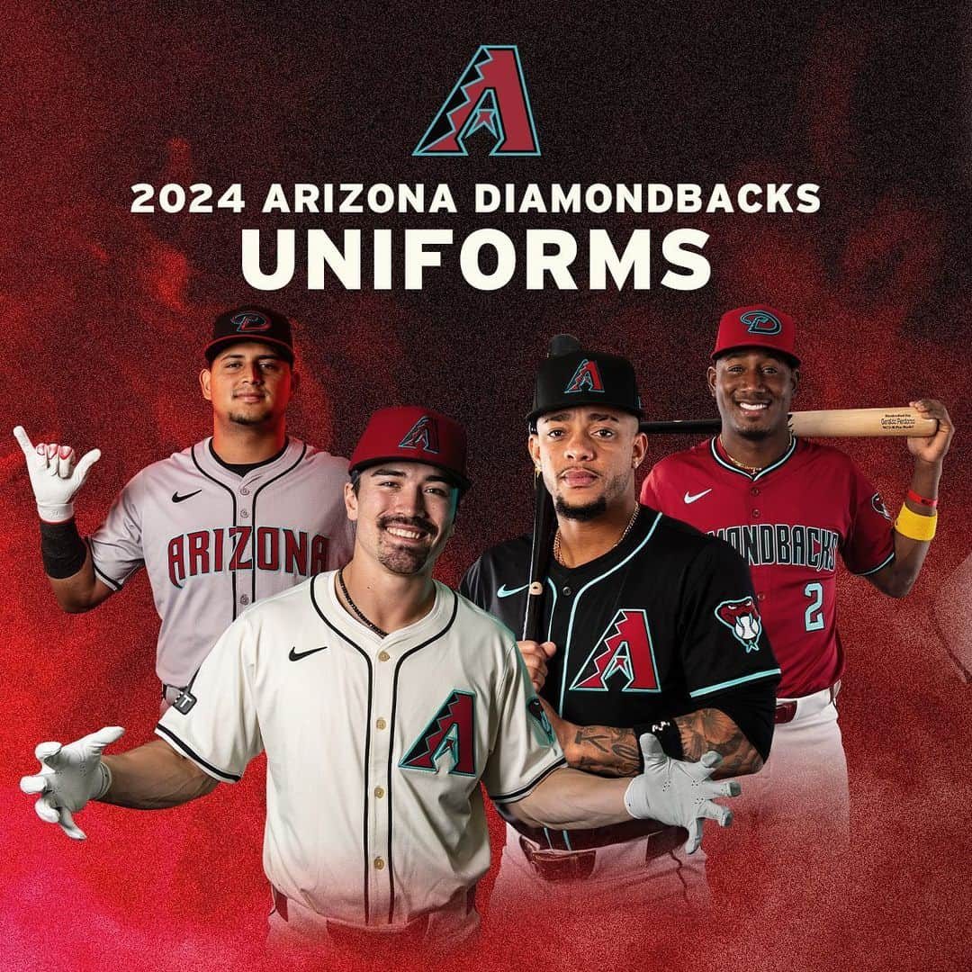 アリゾナ・ダイヤモンドバックスのインスタグラム：「4 new unis for ‘24. 🔥」