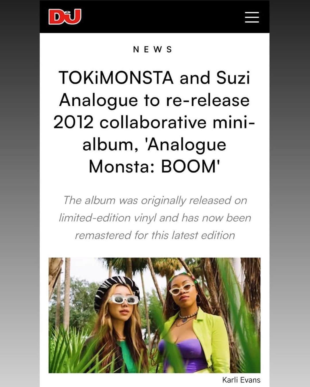 TOKiMONSTAさんのインスタグラム写真 - (TOKiMONSTAInstagram)「𝙏𝙝𝙚 𝙈𝙤𝙣𝙨𝙩𝙖 𝙄𝙨 𝘽𝙖𝙘𝙠! If you’re just tuning in, @tokimonsta + myself just dropped 2 singles on all platforms from our project BOOM. Years in the making, we are so glad to unearth these fully remastered tracks so you can finally enjoy them freely ✨ Our entire project releases on 𝟣𝟤/𝟪 on @youngartrecords, make sure you pre-save the link in our bios to dance to it 1st! Thanks to everyone sharing the music, we appreciate the love + excitement!   More to come, keep it locked.   #AnalogueMonsta #SuziAnalogue #Tokimonsta #YoungArt #NeverNormalWorldwide」11月18日 1時40分 - tokimonsta