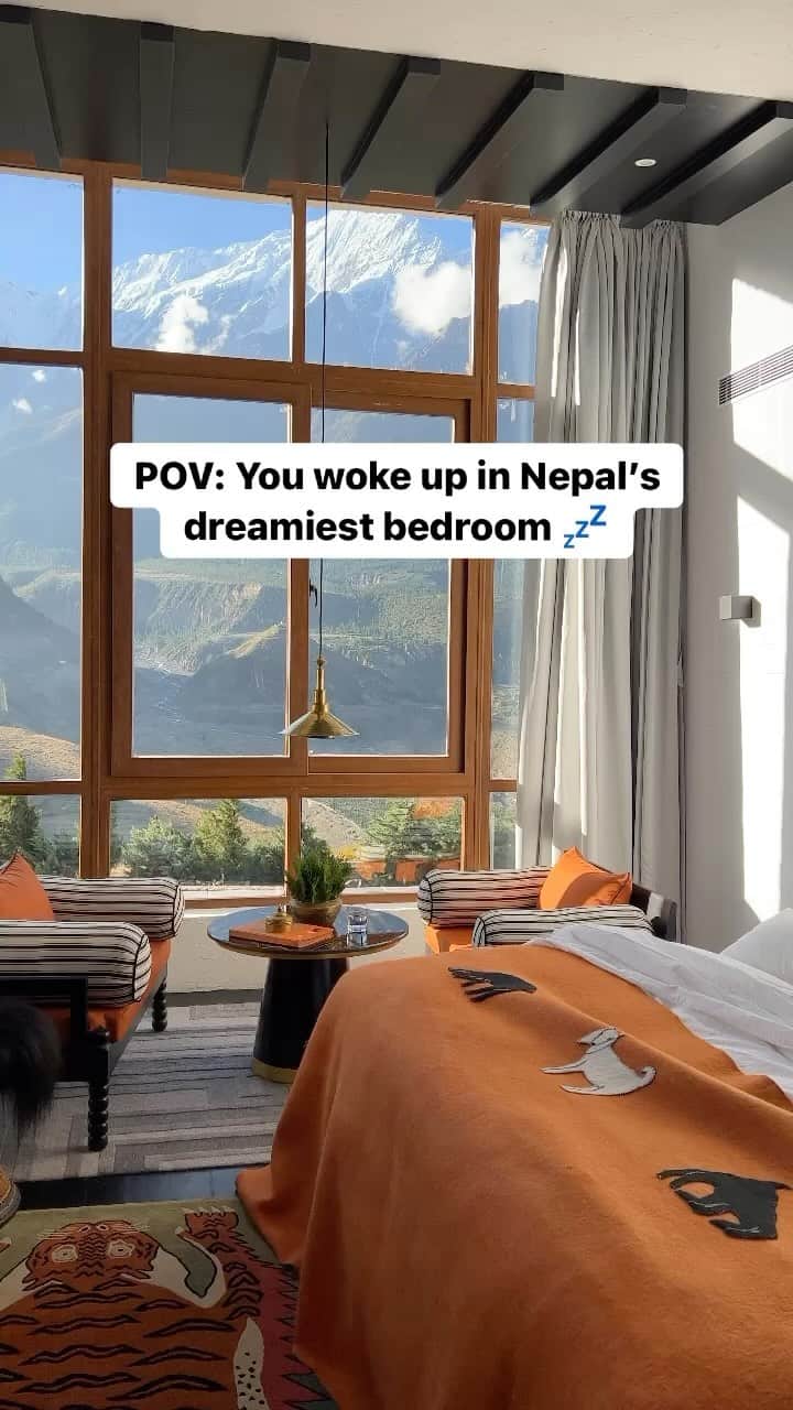 Travel + Leisureのインスタグラム：「Nepal’s Mustang district, which opened to outsiders in 1992, is on our list of the best places to travel in 2024 thanks to this stunning, 29-suite hotel, which welcomed its first guests in August. Get the full list of 2024’s top destinations at the link in bio. 🌎🎥 @chrsschlkx, T+L contributor.📍@shintamanimustang. #travel #travelgram #wanderlust」