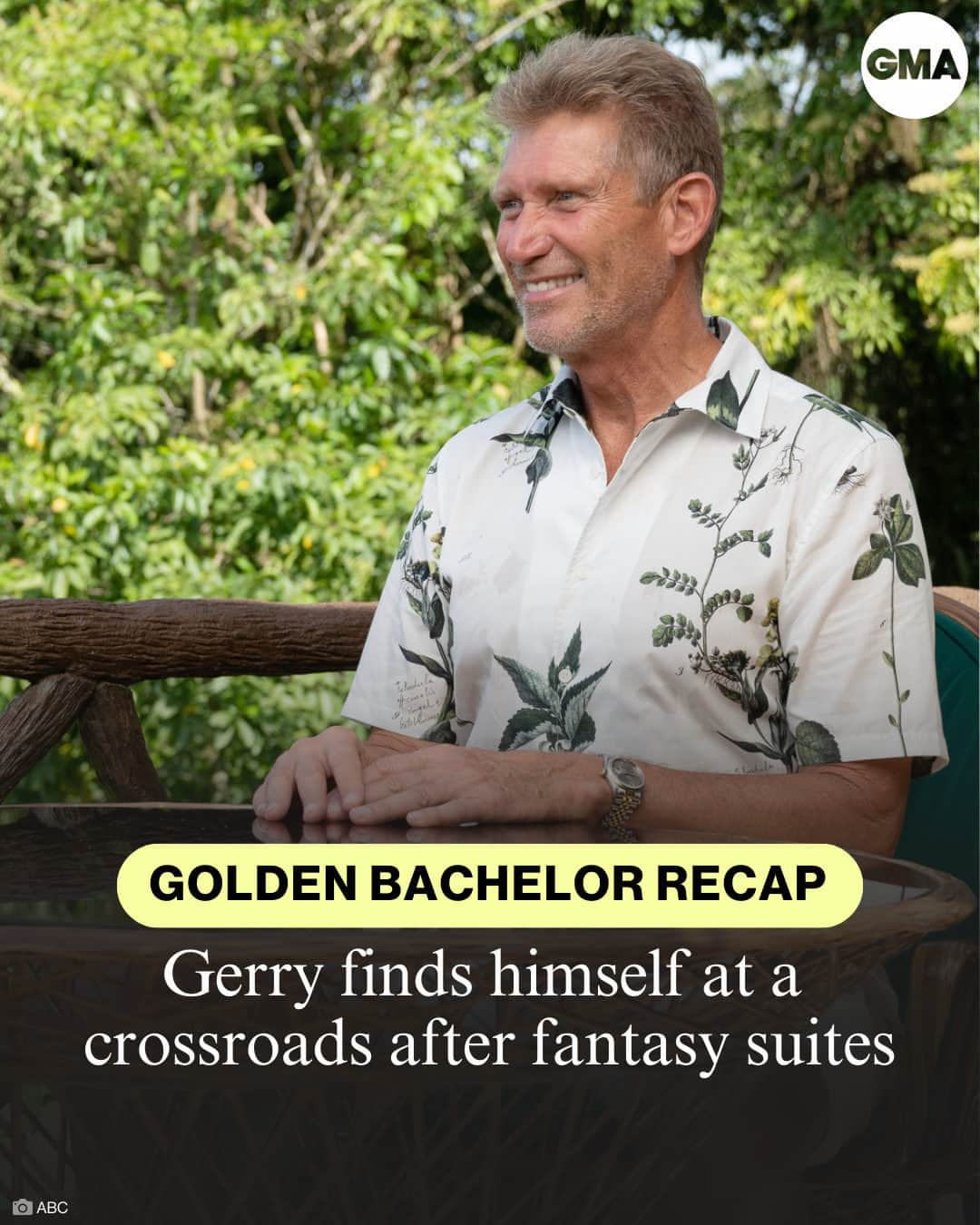 Good Morning Americaのインスタグラム：「It's down to the final two women on "The Golden Bachelor," and this week, Gerry Turner headed to Costa Rica for the fantasy suites.  "I'm in love with both Leslie and Theresa," Gerry said ahead of his dates. "It's going to be an incredibly difficult decision to make. I hope that the clarity will come."  See how the @goldenbachabc episode played out at our link in bio 🌹」