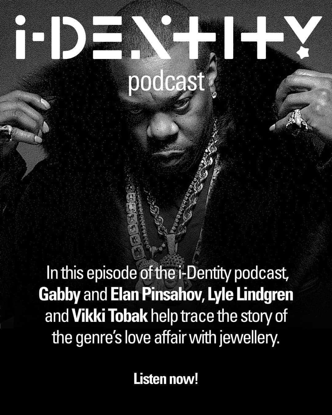 i-Dさんのインスタグラム写真 - (i-DInstagram)「In the first episode of Series 2 of the i-Dentity podcast, Gabby and Elan Pinsahov, @lylelindgren and @vikkitobak  help trace the story of the genre's love affair with jewellery. ✨⁠ ⁠ Hit the link in bio to listen now! 🔊⁠  Supported by @ebay  ⁠ #identitypodcast #hiphop #jewellery #Ad」11月18日 2時01分 - i_d