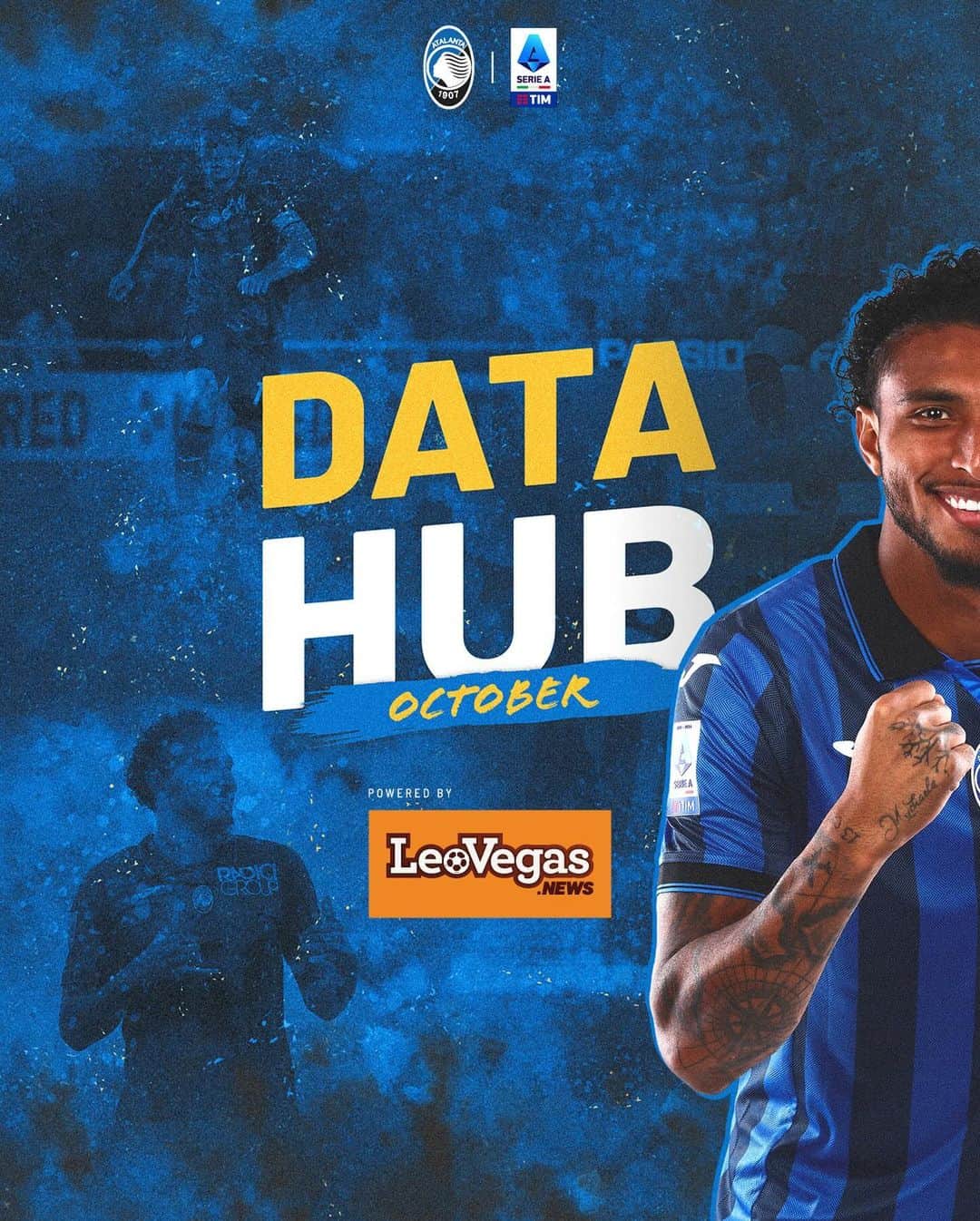 アタランタBCのインスタグラム：「Amanti delle statistiche, siete nel post giusto! Ecco alcuni numeri del mese di ottobre con @leovegas.news 📊  Some Nerazzurri #SerieA numbers from October 🧮  #GoAtalantaGo ⚫️🔵」