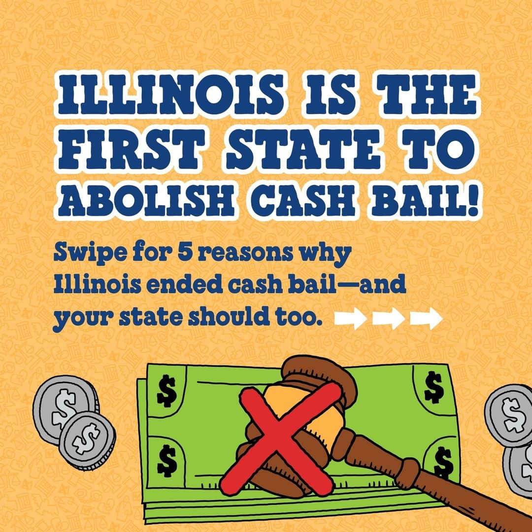 Ben & Jerry'sのインスタグラム：「Illinois ended the racist and predatory practice of cash bail, and your state should, too. No one should be imprisoned simply because they can't afford to buy their freedom. Take action now at the link in our bio!」