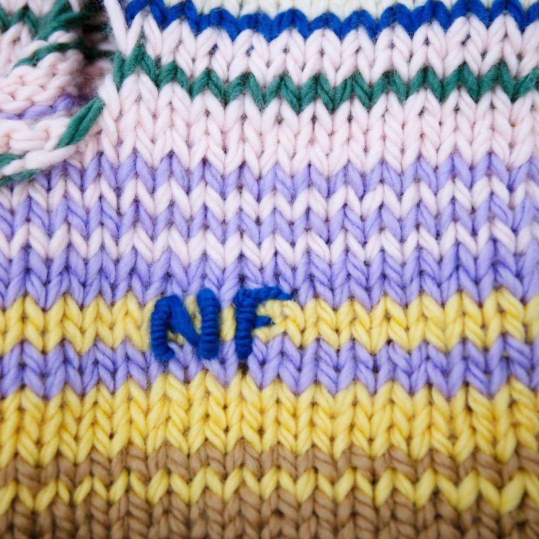 Nick Fouquetのインスタグラム：「Nick Fouquet FW23 “Starry Nights”   the Iridescent Knit Ski Mask  100% Wool with hand-stitched accents   Link in bio」