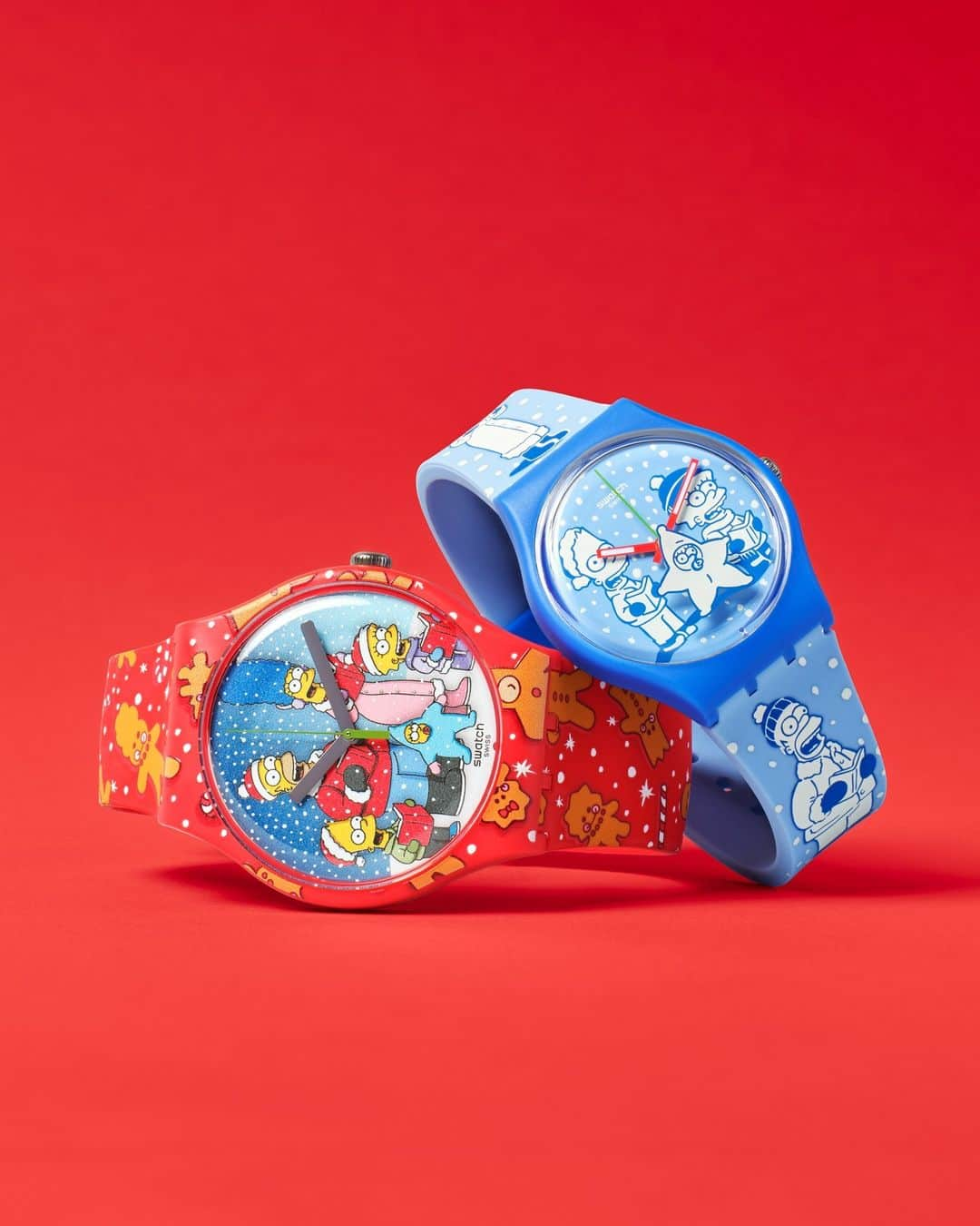 Swatchのインスタグラム：「Which one is your festive fave? 💙❤️ #SwatchHolidays」