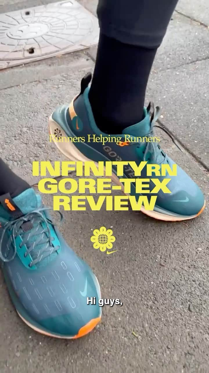 The Run Dept.のインスタグラム：「All weather, no worries in the Nike InfinityRN GORE-TEX!   Check out how Wesley Sarpong keeps the run going, no matter what the forecast is reporting 🌧️⛅⛈️」