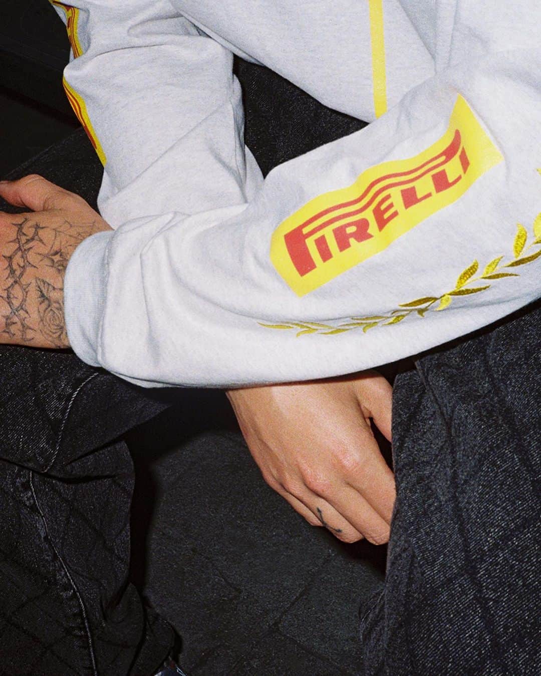 Flight Clubさんのインスタグラム写真 - (Flight ClubInstagram)「Lights Out. Shop our racing-inspired collaboration with acclaimed tire manufacturer Pirelli. The limited-edition drop features premium Long Sleeve Tees, a Mesh Short and Racing Cap, finished with custom gold leaf embroidery and signature Pirelli branding. Made in Japan. Available online now.」11月18日 8時29分 - flightclub