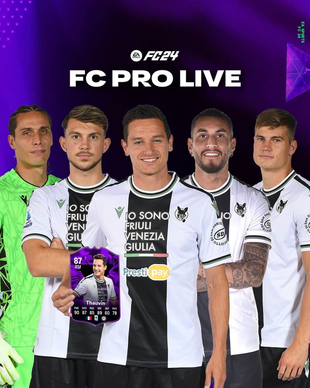 フロリアン・トヴァンのインスタグラム：「#FCPro Live Thauvin 🔥  Upgrade basati sulle performance reali dei giocatori esports Pro di #FC24 associati🎮 - Upgrades based on the progress of associated #FC24 esports Pros' real-life performances 🎮  @easportsfc @easportsfcit」