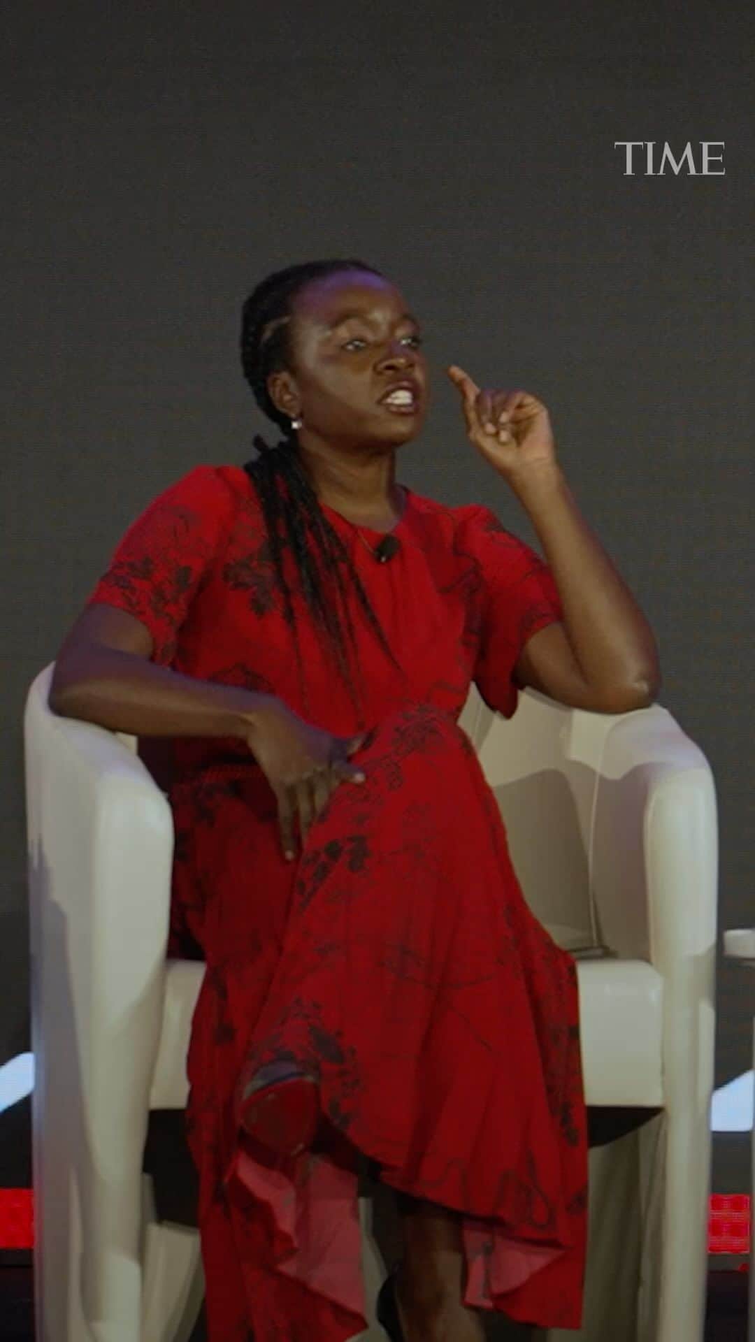 TIME Magazineのインスタグラム：「“We need to have ownership over our own narratives,” Danai Gurira (@danaigurira) said at the inaugural TIME100 Africa Summit in Kigali, Rwanda, on Friday.   The actor, playwright, and United Nations Women Goodwill Ambassador continued, “We have to embody our own paradigms. We have an unapologetic narrative that we need to share with the world.”」
