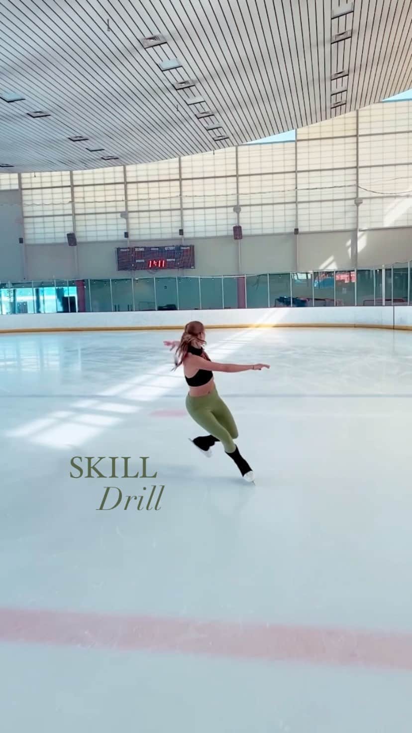 ポリーナ・エドモンズのインスタグラム：「SKILL DRILL✨Naming this one “the Jeremy” because @idreamofjeremy came up with this one last week🤝  ✔️front inside rocker - back outside rocker - wally - repeat!   This one is really fun to get into the rhythm of the exercise. Taking off of the inside edge and landing on the outside edge perfectly puzzle pieces the rocker turns — all about control and rhythm!  🎥: @idreamofjeremy   #figureskating #figureskater #skatingskills #edges #skatingtips」