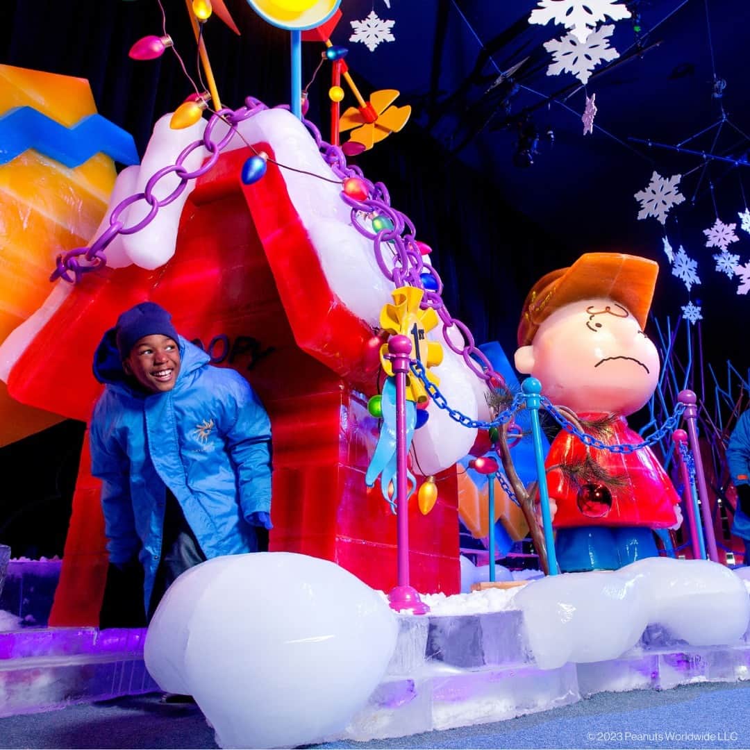 スヌーピーさんのインスタグラム写真 - (スヌーピーInstagram)「Experience “A Charlie Brown Christmas” with ICE!, an immersive holiday experience, now open at Gaylord Palms Resort in Kissimmee, Florida! See Charlie Brown, Snoopy, Linus, Lucy, and the rest of the Peanuts gang in three dimensions, all hand-carved from 1,000 tons of ice. Visit the link in bio for more info.」11月18日 4時00分 - snoopygrams