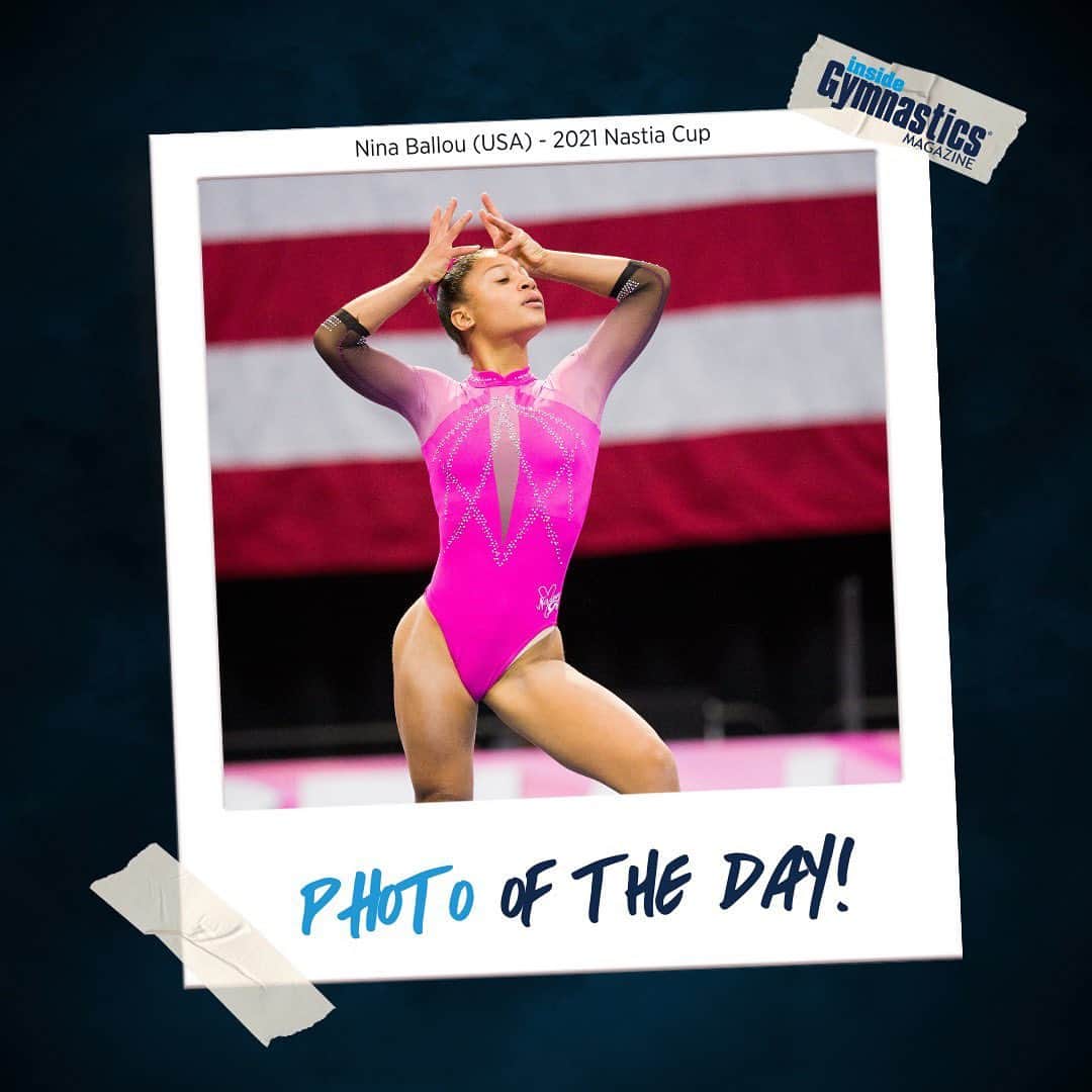 Inside Gymnasticsのインスタグラム：「Today’s Photo of the Day features future LSU Tiger, Nina Ballou! 👑  📸 Lloyd Smith」