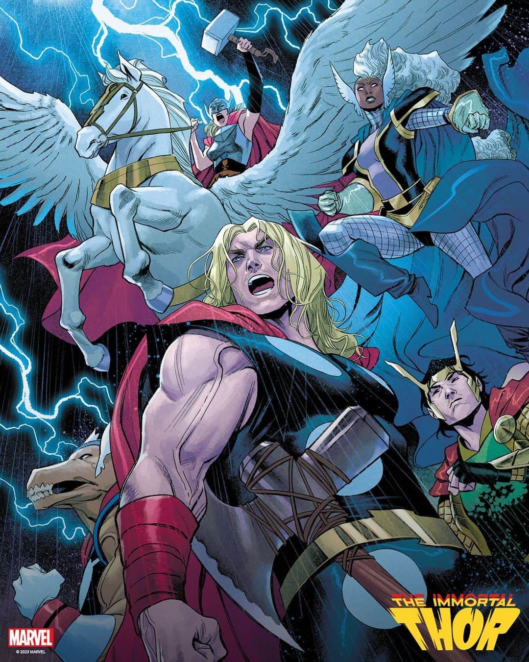 Marvel Entertainmentのインスタグラム：「Now you face the Thor Corps. ⚡ 'Immortal Thor' #4 is on sale now!」
