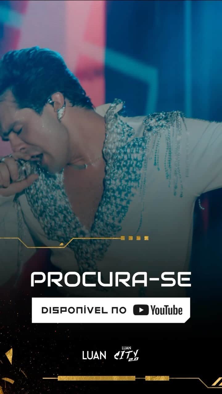 ルアン・サンタナのインスタグラム：「PROCURA-SE 🔍 já está disponível no YouTube!! 👑🔥  #luancity」