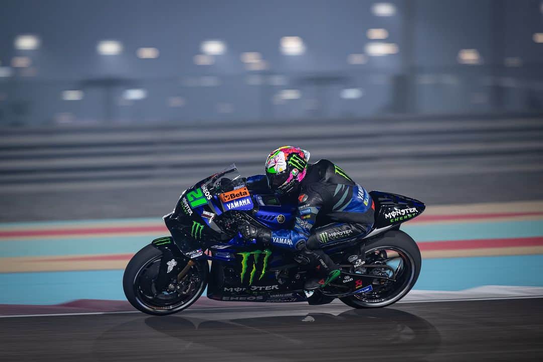YamahaMotoGPのインスタグラム：「💬 @frankymorbido, Grand Prix of Qatar - Practice Result - 13th:  "It’s a pity because we had the speed to go through to Q2 today, but I got a yellow flag on both my hot laps, and I couldn’t enter the top 10. But, anyway, we will try again tomorrow. Today the speed was really good, and I’m happy about how we were performing. Tomorrow we’ll try to make it into Q2, do a good Sprint, and after that we will start thinking about the Race."  #MonsterYamaha | #MotoGP | #QatarGP」