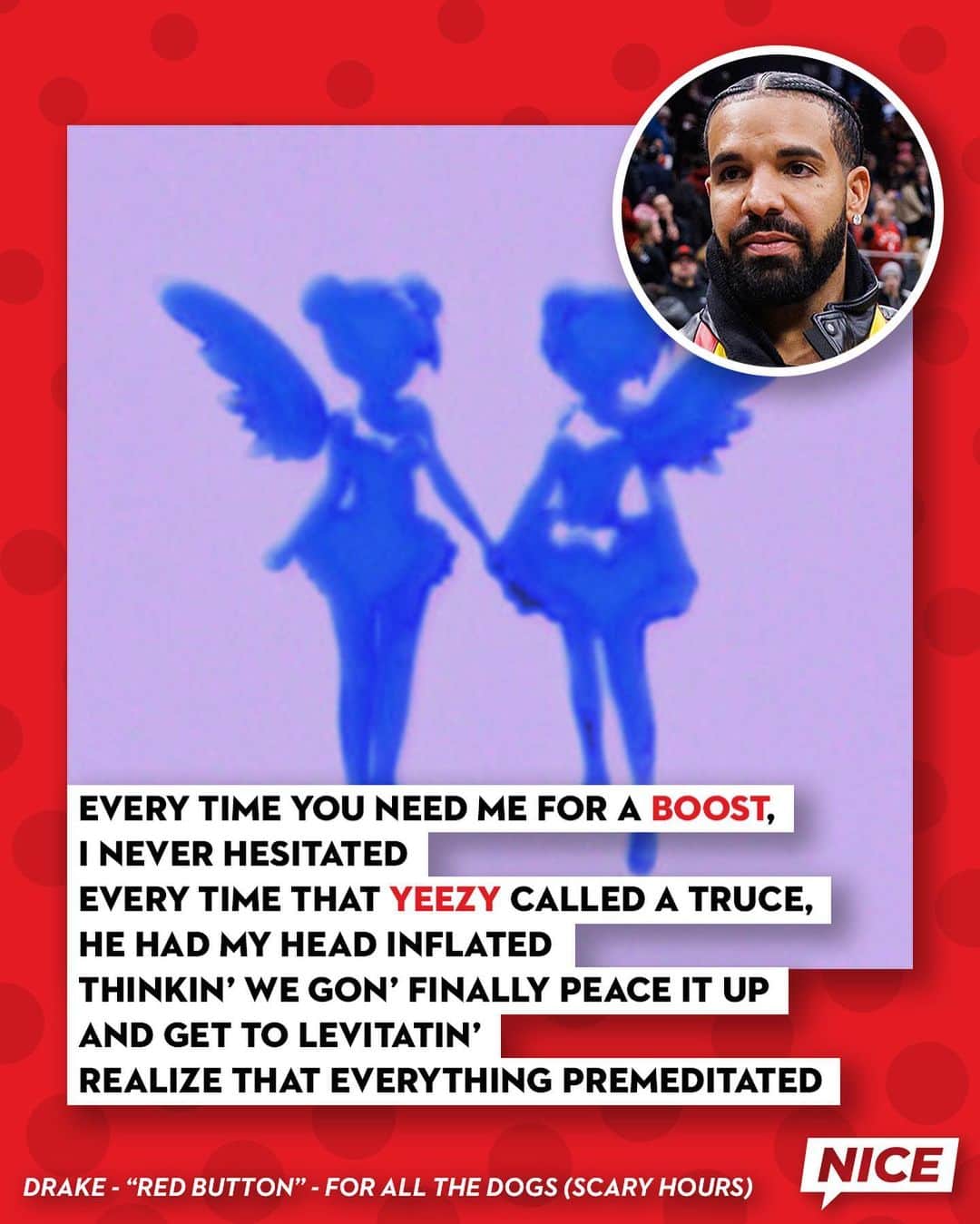 Nice Kicksさんのインスタグラム写真 - (Nice KicksInstagram)「Drake with a sneak-er diss for Ye 👀」11月18日 6時09分 - nicekicks