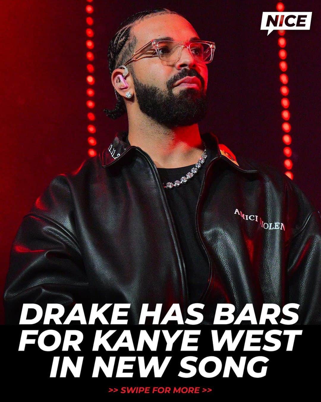 Nice Kicksのインスタグラム：「Drake with a sneak-er diss for Ye 👀」