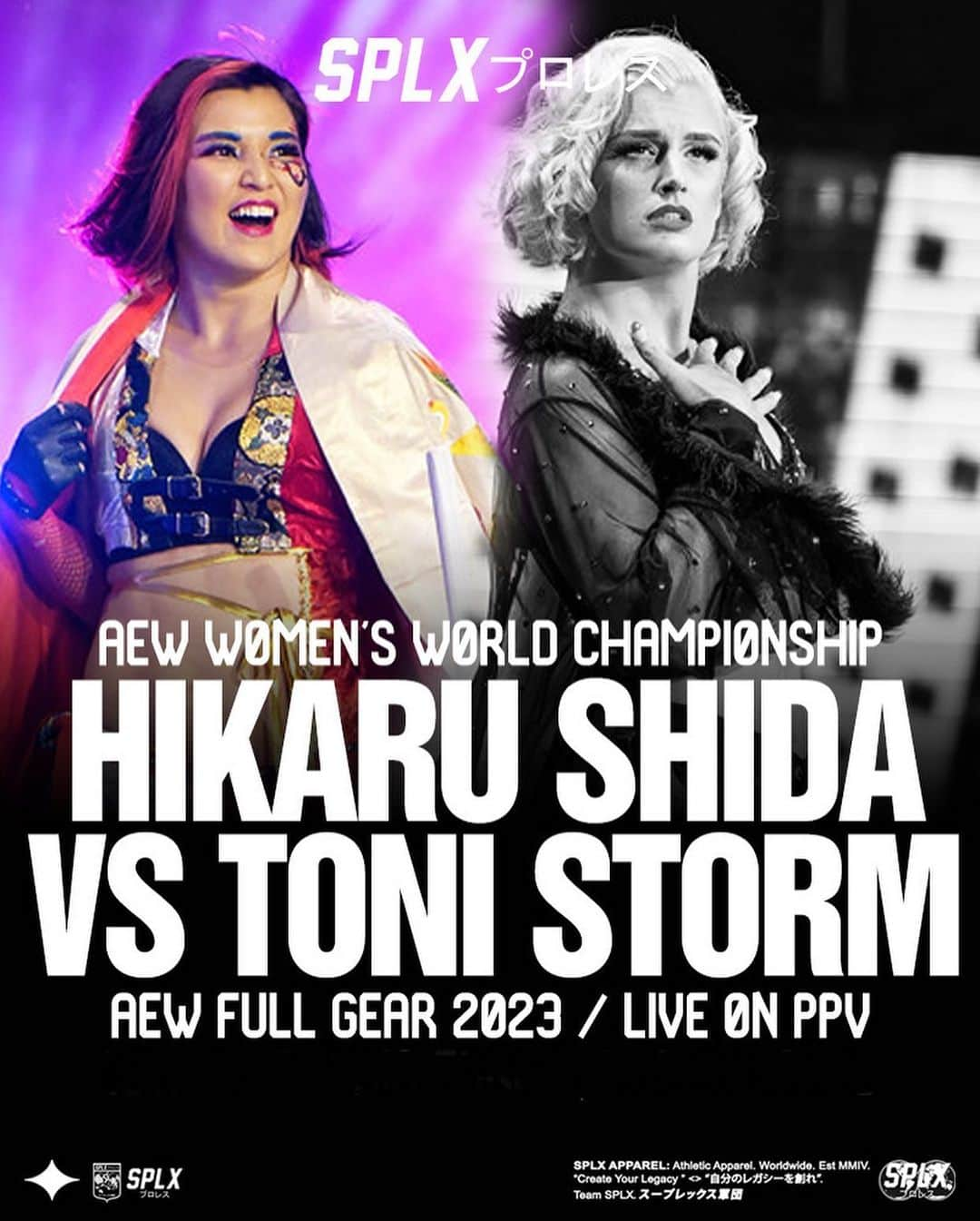 トニー・ストームのインスタグラム：「🏆 AEW Womens World Championship: Hikaru Shida Vs Toni Storm 🗓 Saturday 18th November 🏟 Kia Forum, Los Angeles . . . . 📷 @scottlesh724  #tonistorm #hikarushida #aew #aewfullgear #allelitewrestling #aewdynamite #aewrampage #aewcollision #aewwrestling #aewwomen #teamsplx #splx #プロレス #splxプロレス」