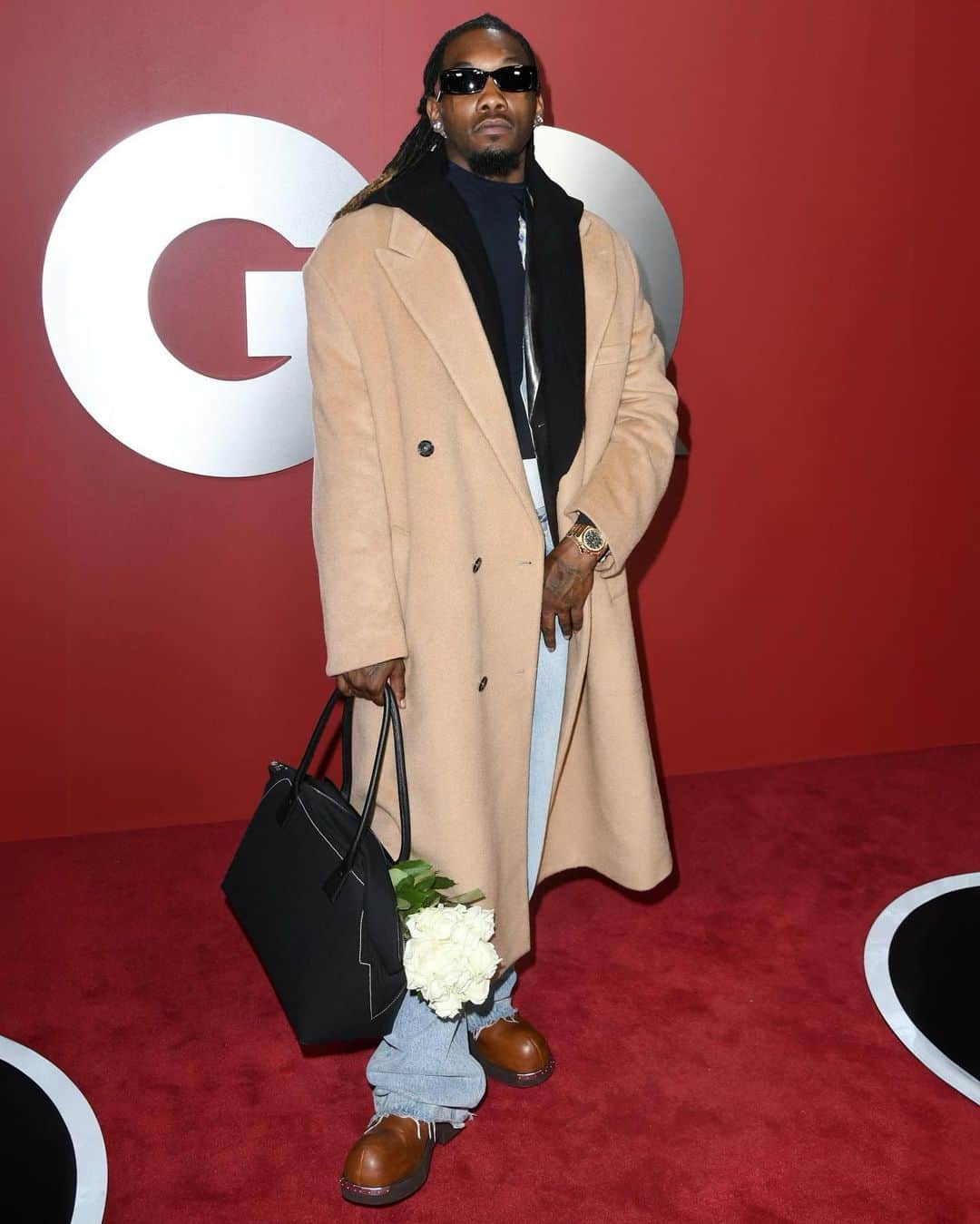 MM6 Maison Margielaのインスタグラム：「Offset in MM6 Maison Margiela AW23 Show Collection look at the GQ Men of the Year 2023 party  Styled by @shexshe」