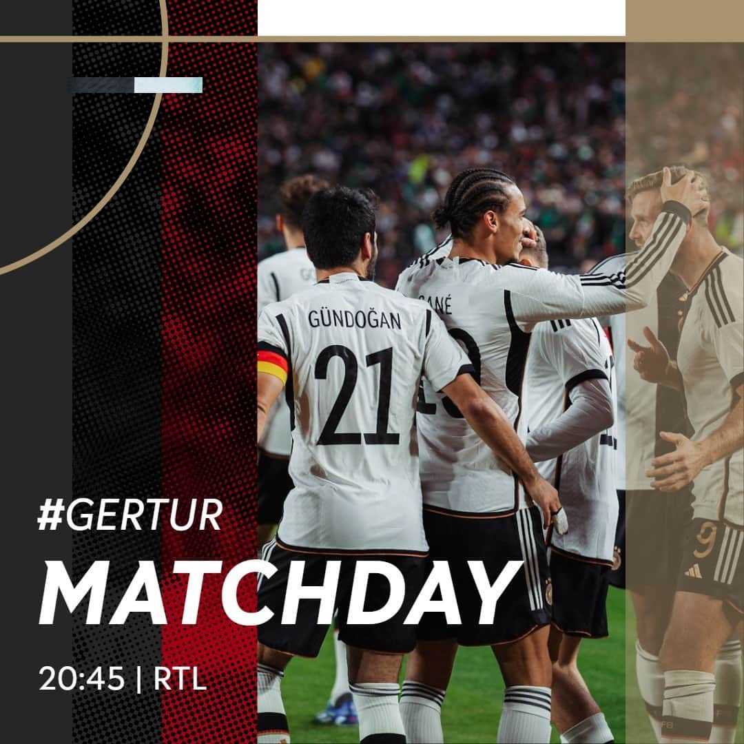 サッカー ドイツ代表チームのインスタグラム：「🔥 MATCHDAY 🇩🇪 🇹🇷  Wir ham' Bock! 💥 Ihr auch? 🙌  #dfbteam #GERTUR 📸 DFB/Philipp Reinhard」